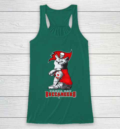 NFL Football My Cat Loves Tampa Bay Buccaneers Racerback Tank 5