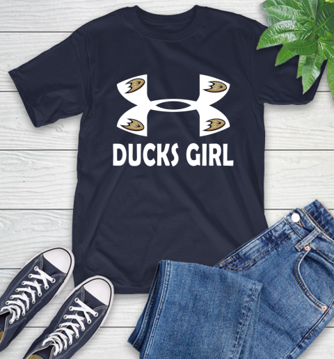 NHL Anaheim Ducks Girl Under Armour Hockey Sports T-Shirt 3