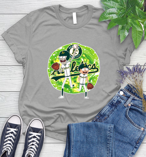 MLB Oakland Athletics Rick And Morty Baseball Sports Women's T-Shirt 10