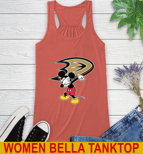 Anaheim Ducks NHL Hockey Dabbing Mickey Disney Sports Racerback Tank 4