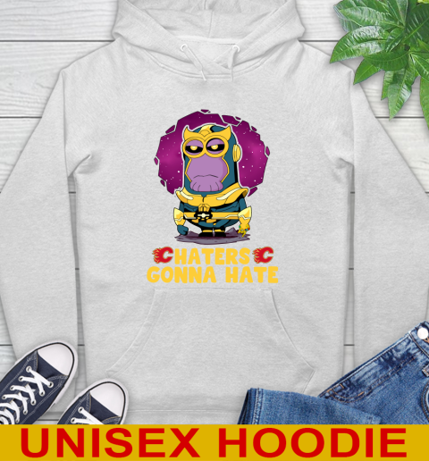 NHL Hockey Calgary Flames Haters Gonna Hate Thanos Minion Marvel Shirt Hoodie