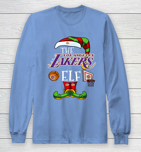 Los Angeles Lakers Christmas ELF Funny NBA Long Sleeve T-Shirt 8