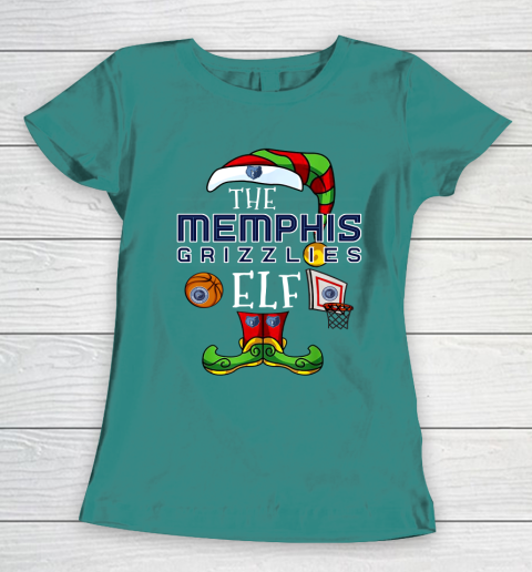 Memphis Grizzlies Christmas ELF Funny NBA Women s T Shirt Tee For Sports