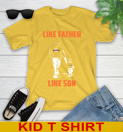San Francisco Giants MLB Baseball Like Father Like Son Sports Youth T-Shirt 9