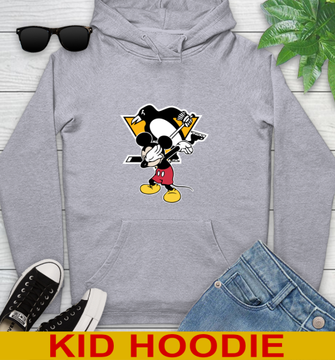 Pittsburgh Penguins NHL Hockey Dabbing Mickey Disney Sports Youth Hoodie 6