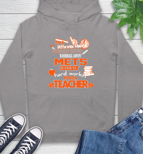 New York Mets MLB I'm A Difference Making Student Caring Baseball Loving Kinda Teacher Hoodie 6
