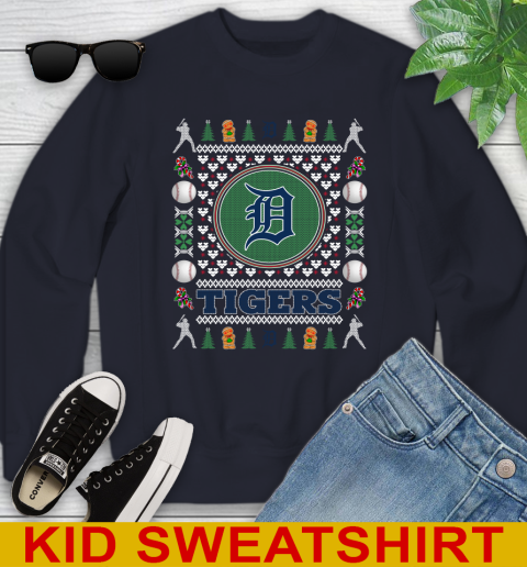 Detroit Tigers Merry Christmas MLB Baseball Loyal Fan Youth Sweatshirt 2