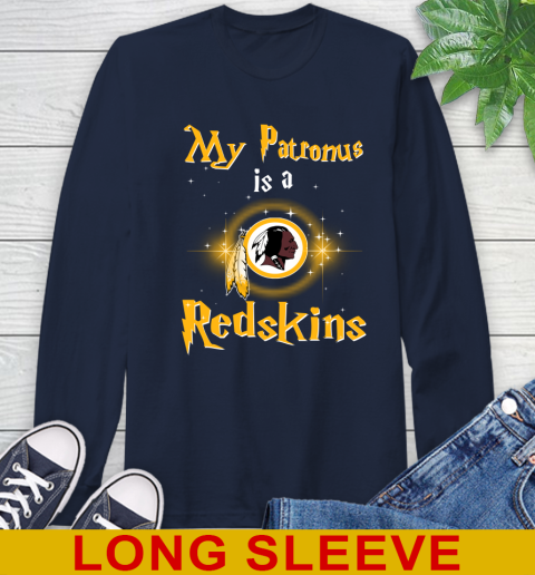 NFL Football Harry Potter My Patronus Is A Washington Redskins Long Sleeve T-Shirt 3