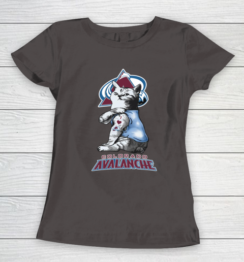 NHL My Cat Loves Colorado Avalanche Hockey Women's T-Shirt 7