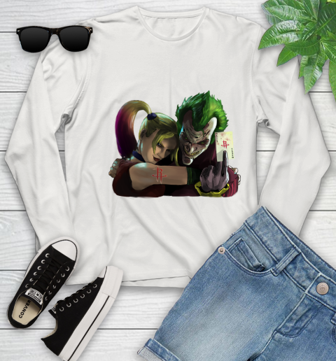 Houston Rockets NBA Basketball Joker Harley Quinn Suicide Squad Youth Long Sleeve 12