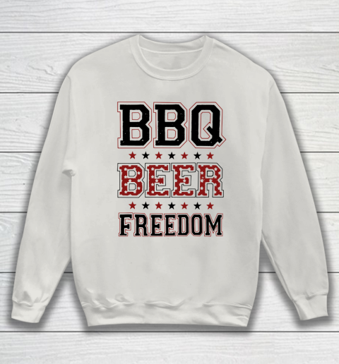 BBQ Beer Freedom Trump Fan Sweatshirt 10
