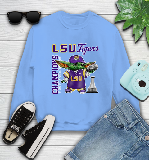 Baby Yoda LSU Tigers Champion Shirt 35