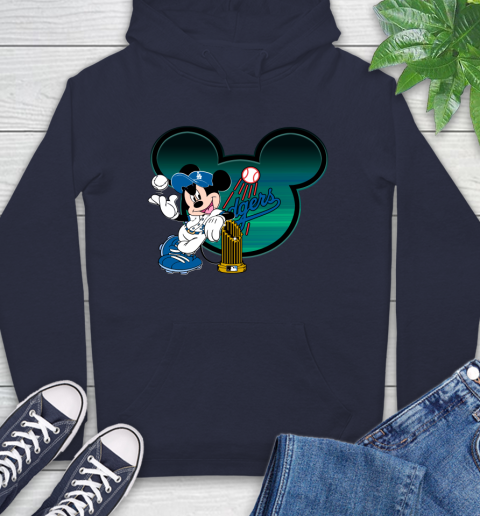 MLB Los Angeles Dodgers The Commissioner's Trophy Mickey Mouse Disney Hoodie 4