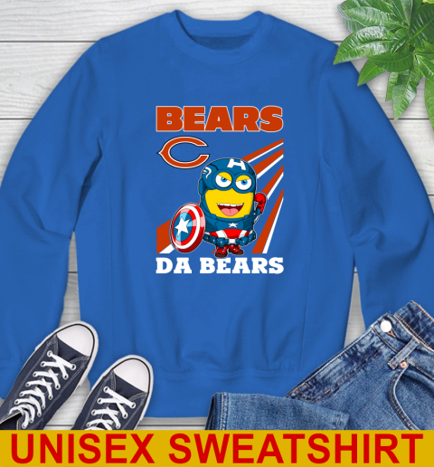 NFL Football Chicago Bears Captain America Marvel Avengers Minion Shirt Sweatshirt 11