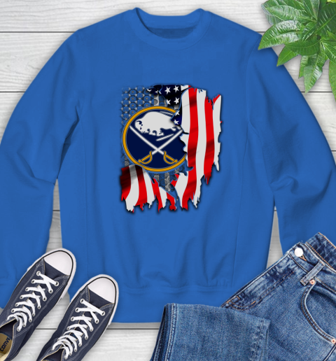 Buffalo Sabres NHL Hockey American Flag Sweatshirt 9