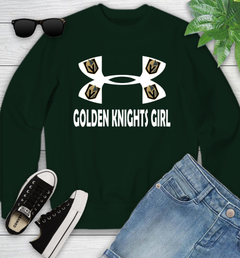 NHL Vegas Golden Knights Girl Under Armour Hockey Sports Youth Sweatshirt 9