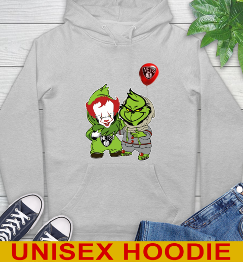 Brooklyn Nets Baby Pennywise Grinch Christmas NBA Basketball Hoodie 6
