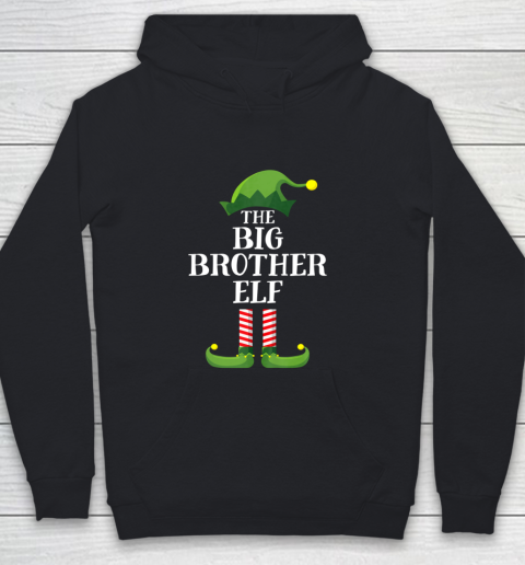 Big Brother Elf Matching Family Group Christmas Party Pajama Youth Hoodie