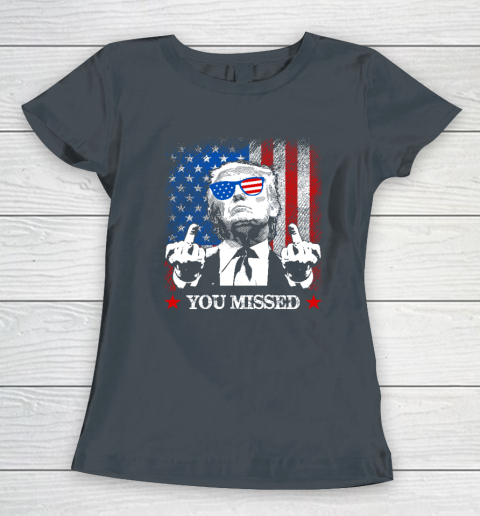 You Missed Trump 2024 US American Flag Women's T-Shirt 3