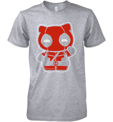 i3nq hi yukio marvel deadpool hello kitty shirts premium guys tee 5 front heather grey