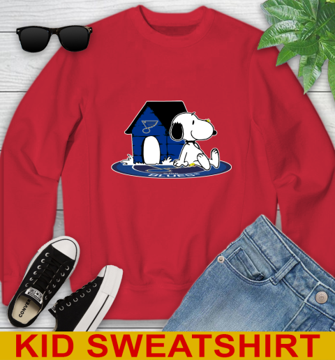 NHL Hockey St.Louis Blues Snoopy The Peanuts Movie Shirt Youth Sweatshirt 8