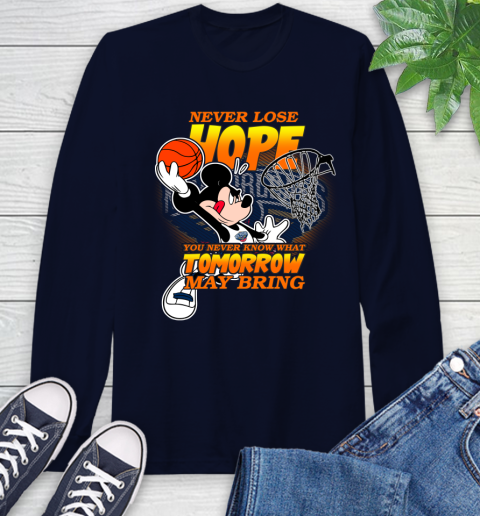 New Orleans Pelicans NBA Basketball Mickey Disney Never Lose Hope Long Sleeve T-Shirt 3