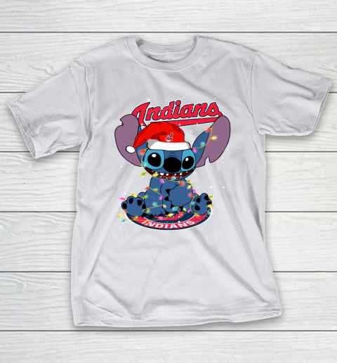Cleveland Indians MLB noel stitch Baseball Christmas T-Shirt 9