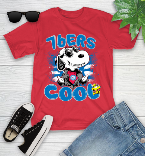 NBA Basketball Philadelphia 76ers Cool Snoopy Shirt Youth T-Shirt 11