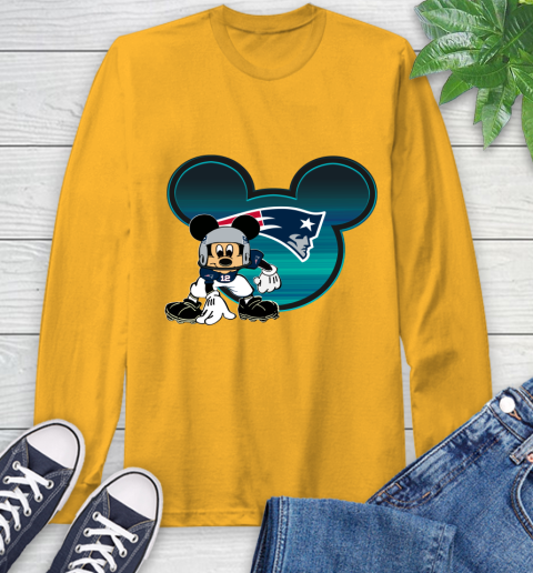 NFL New England Patriots Mickey Mouse Disney Football T Shirt Long Sleeve T-Shirt 3