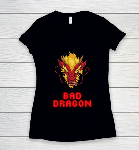 Bad Dragon Red Women's V-Neck T-Shirt