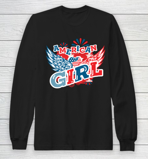4th Of July American Girl, Fourth Of July Long Sleeve T-Shirt
