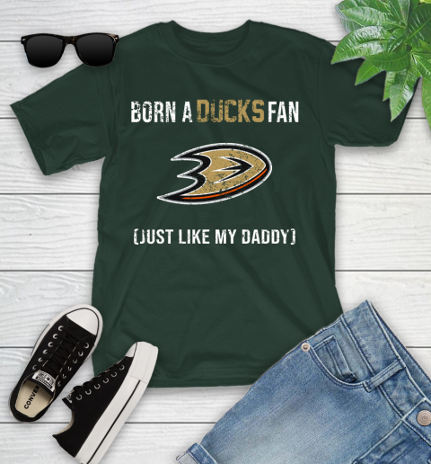 NHL Anaheim Ducks Hockey Loyal Fan Just Like My Daddy Shirt Youth T-Shirt 4