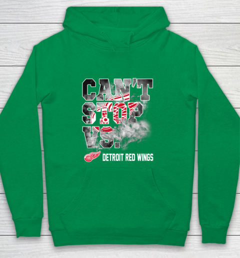 NHL Detroit Red Wings Hockey Can't Stop Vs Youth Hoodie 4