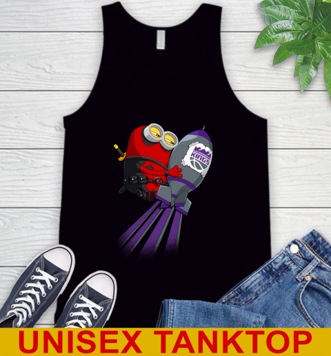 NBA Basketball Sacramento Kings Deadpool Minion Marvel Shirt Tank Top