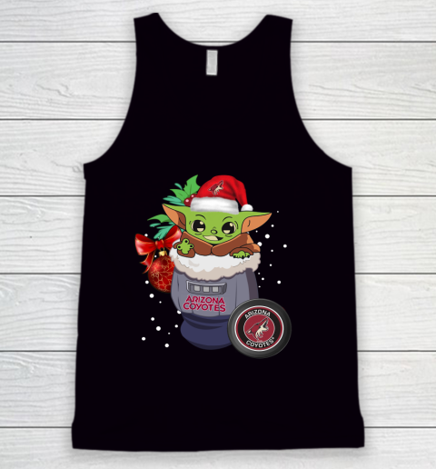 Arizona Coyotes Christmas Baby Yoda Star Wars Funny Happy NHL Tank Top