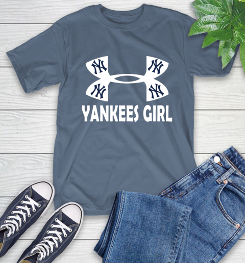 MLB New York Yankees Girl Under Armour Baseball Sports T-Shirt 8