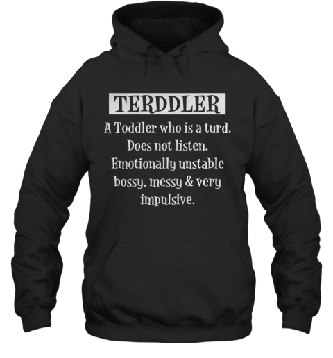 Terddler A Toddler Who Is A Turd Does Not Listen Hoodie