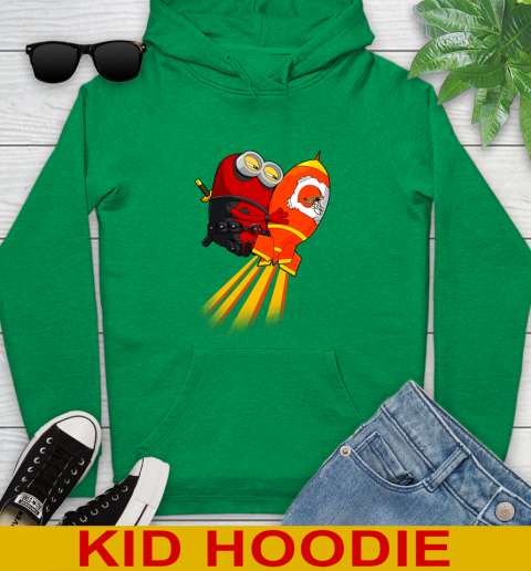 NFL Football Cleveland Browns Deadpool Minion Marvel Shirt Youth Hoodie 8