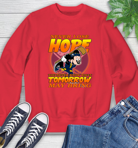 Buffalo Sabres NHL Hockey ootball Mickey Disney Never Lose Hope Sweatshirt 10