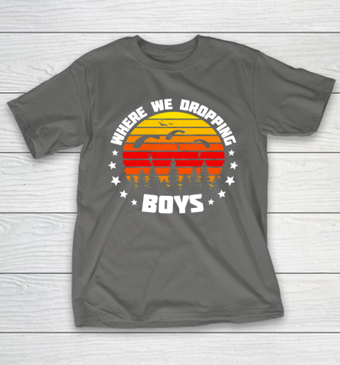 Fortnite Tshirt Where We Dropping Boys Vintage T Shirt Tee For