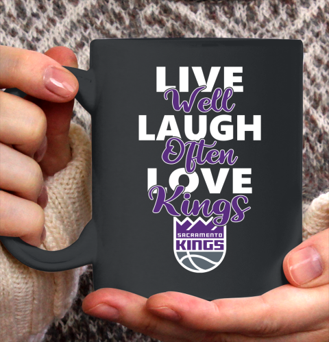 NBA Basketball Sacramento Kings Live Well Laugh Often Love Shirt Ceramic Mug 11oz