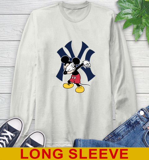 New York Yankees MLB Baseball Dabbing Mickey Disney Sports Long Sleeve T-Shirt 12
