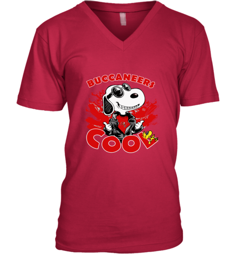 7z3k tampa bay buccaneers snoopy joe cool were awesome shirt v neck unisex 8 front cherry red