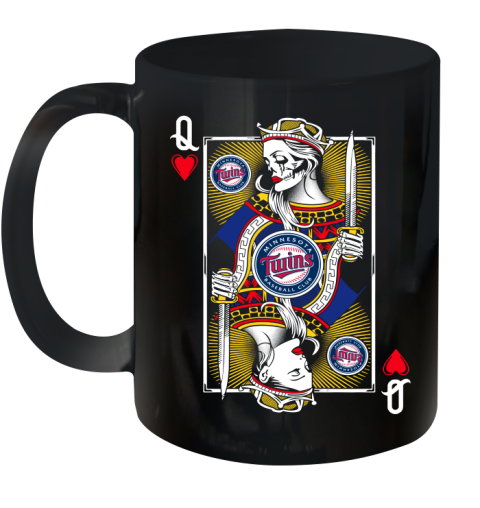 MLB Baseball Minnesota Twins The Queen Of Hearts Card Shirt Ceramic Mug 11oz