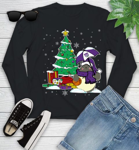 Sacramento Kings NBA Basketball Cute Tonari No Totoro Christmas Sports Youth Long Sleeve