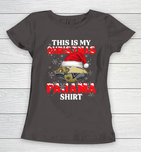 New Orleans Saints This Is My Christmas Pajama Shirt NFL Women's T-Shirt 7