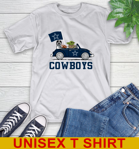 NFL Football Dallas Cowboys Darth Vader Baby Yoda Driving Star Wars Shirt T-Shirt 12