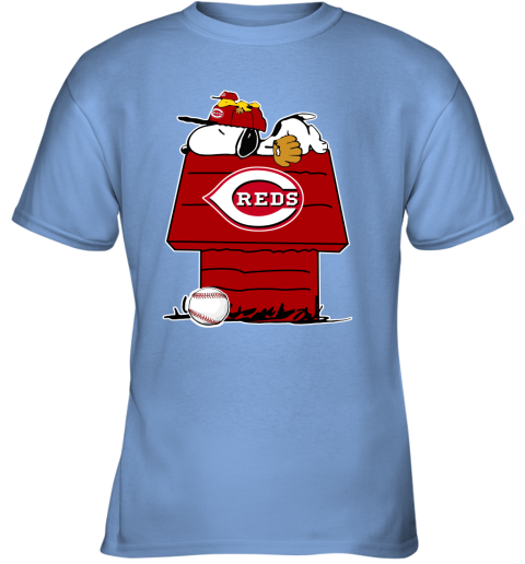 Custom Cincinnati Reds Youth Red Backer T-Shirt 