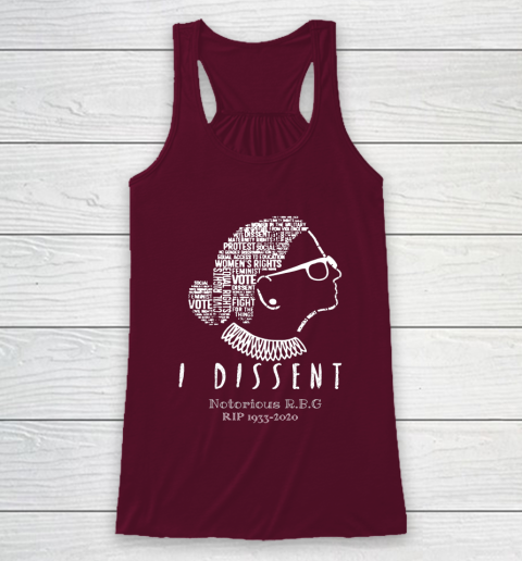 Notorious RBG 1833  2020 R.I.P Ruth Bader Ginsburg I Dissent Racerback Tank 2