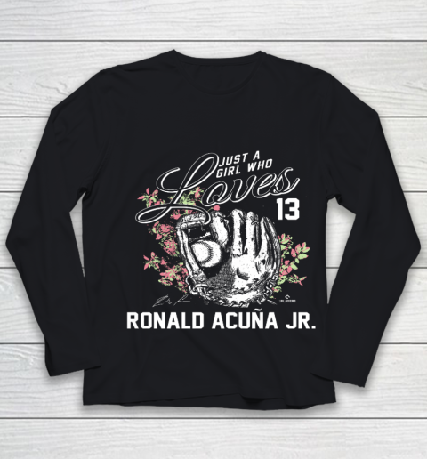 Just a Girl who Loves Ronald Acuna Jr Youth Long Sleeve